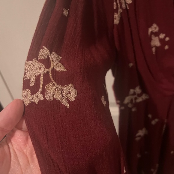 Burgundy Bohemian Dress - Picture 5 of 6